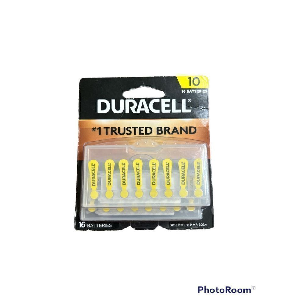 Duracell Size 10 Hearing Aid Batteries - 16 Pack- Exp 03/2024